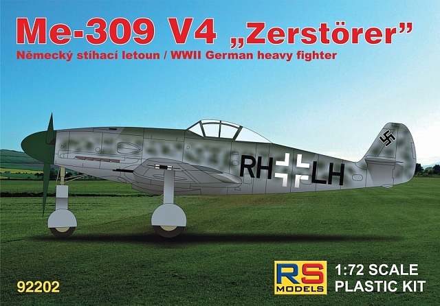 Plastikový model letadla 1/72 Messerschmitt 309 V4 4 decal v. for Luftwaffe