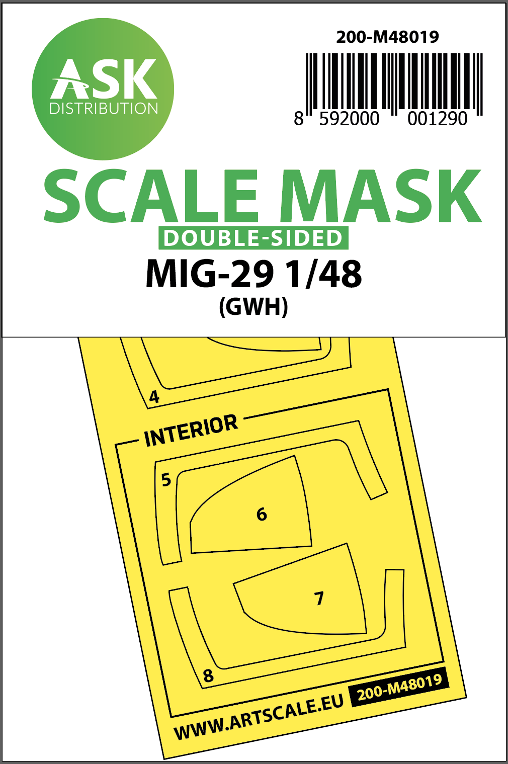 1/48 MiG-29 double-sided painting mask for Great Wall Hobby
