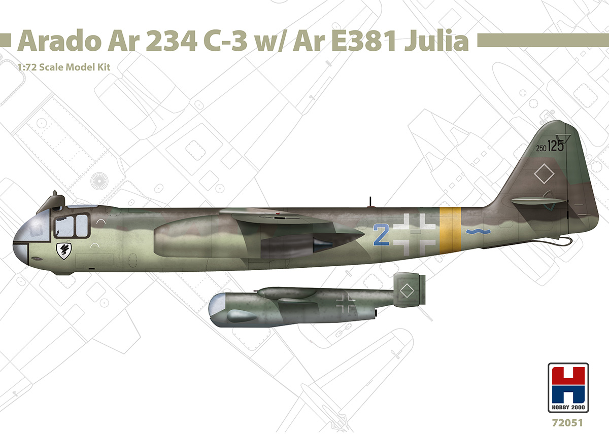 1/72 Arado Ar 234 C-3 w/ Ar E381 Julia - DRAGON + CARTOGRAF