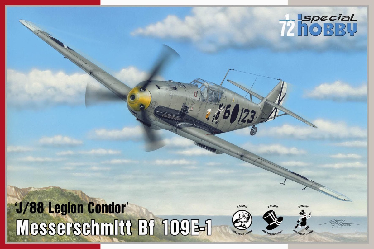 Plastikový model letadla 1/72 Messerschmitt Bf 109E-1 ‘J/88 Legion Condor’