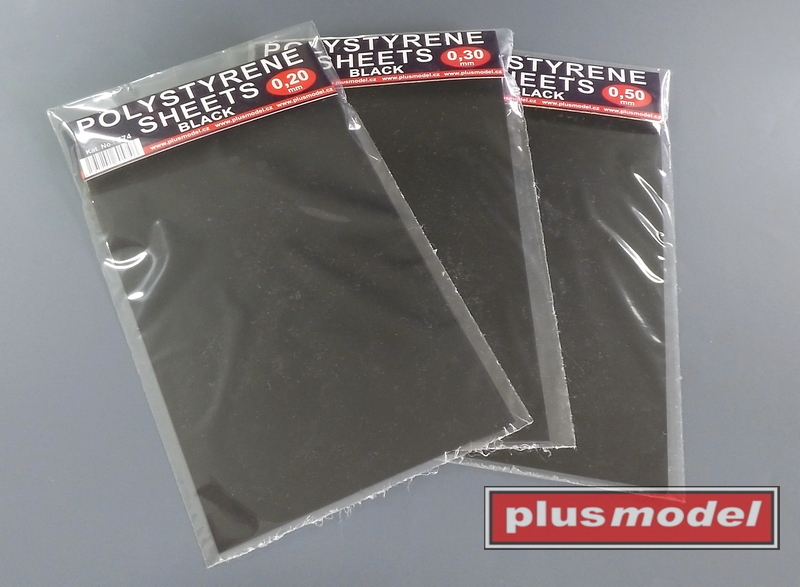 Plastikové destičky černé 0,2 mm 110x190 mm