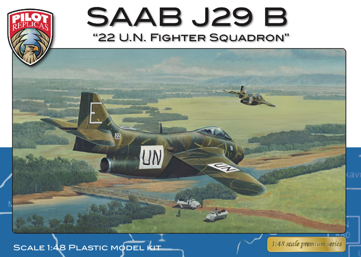 Plastikový model letadla 1/48 SAAB J29 B 
