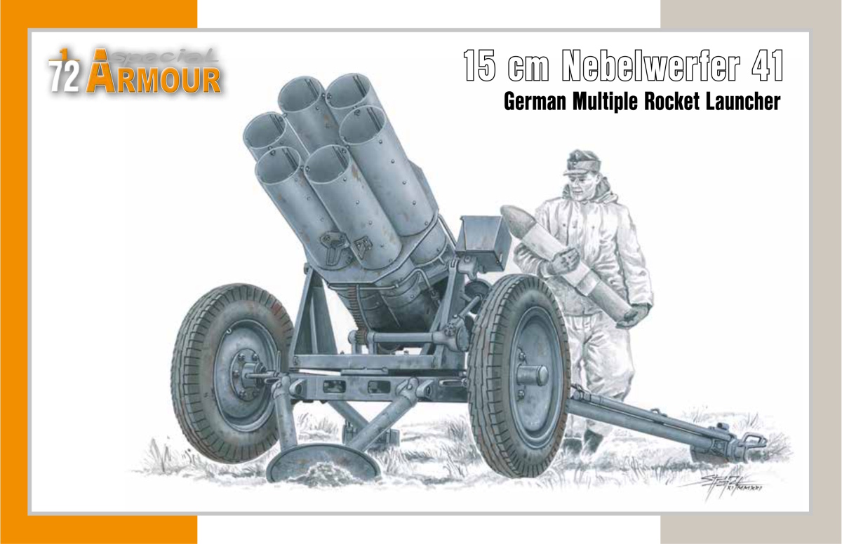 Plastikový model kanónu 1/72 15 cm Nebelwerfer 41 ‘German Multiple Rocket Launcher’