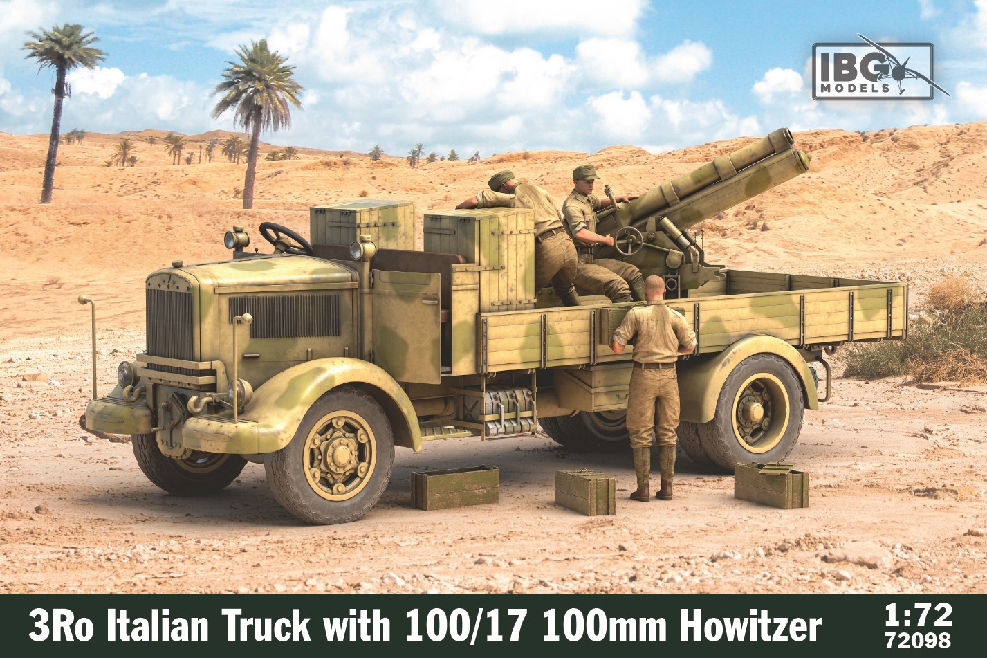 1/72 3Ro Italian Truck with 100/17 100mm Howitzer - IBG
