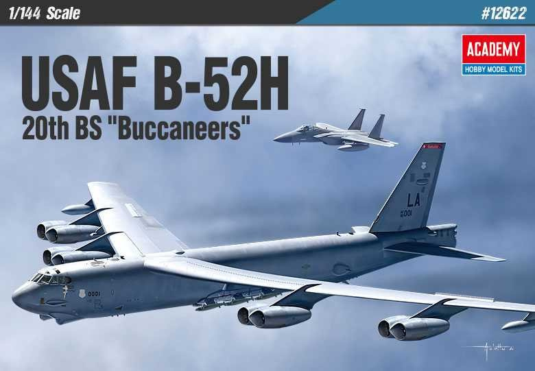 Plastikový model letadla 1/144 USAF B-52H 20th BS „Buccaneers“ - Academy