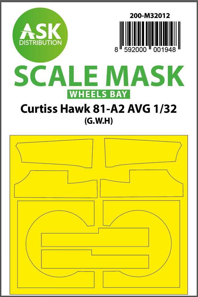 1/32 Curtiss Hawk 81-A2 AVG wheels bay masks for Great Wall Hobby