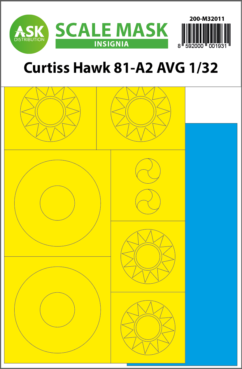 1/32 Curtiss Hawk 81-A2 AVG INSIGNIA masks for Great Wall Hobby