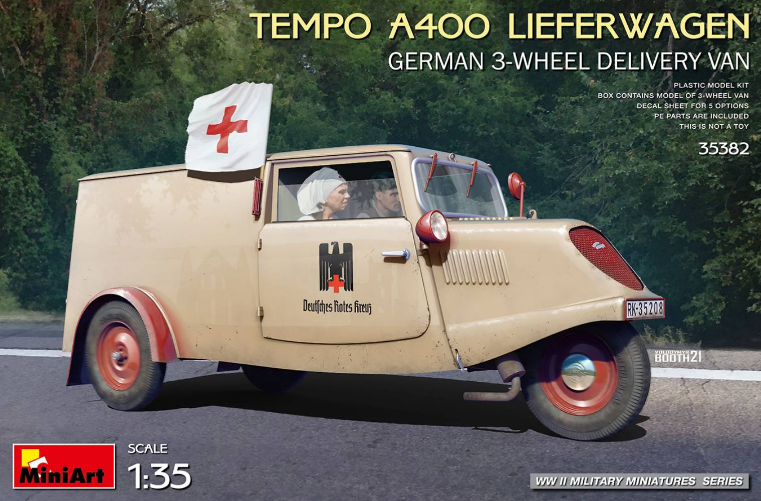 1/35 Tempo A400 Lieferwagen. German 3-Wheel Delivery Van - Miniart