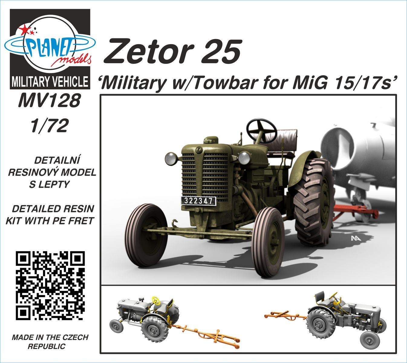 1/72 Zetor 25 ‘Military w/Towbar for MiG 15/17s’