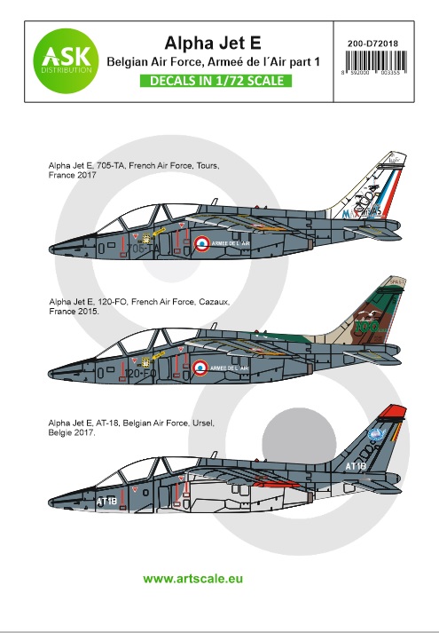 1/72 Alpha Jet E Belgian AF, Armeé de l´Air part 1