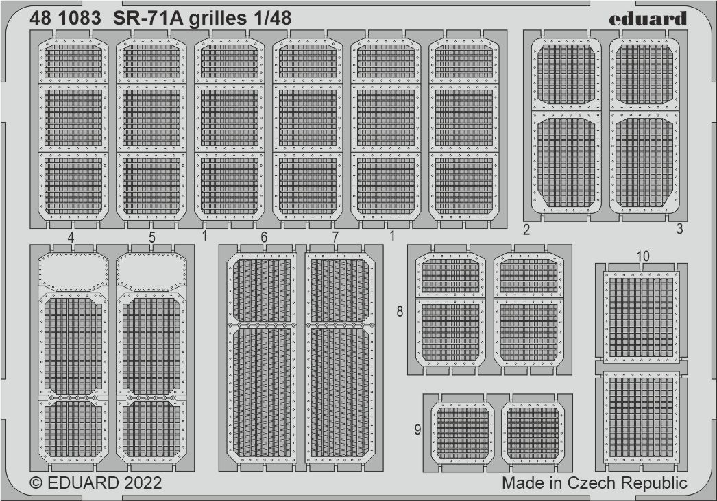 1/48 SR-71A grilles for REVELL kit