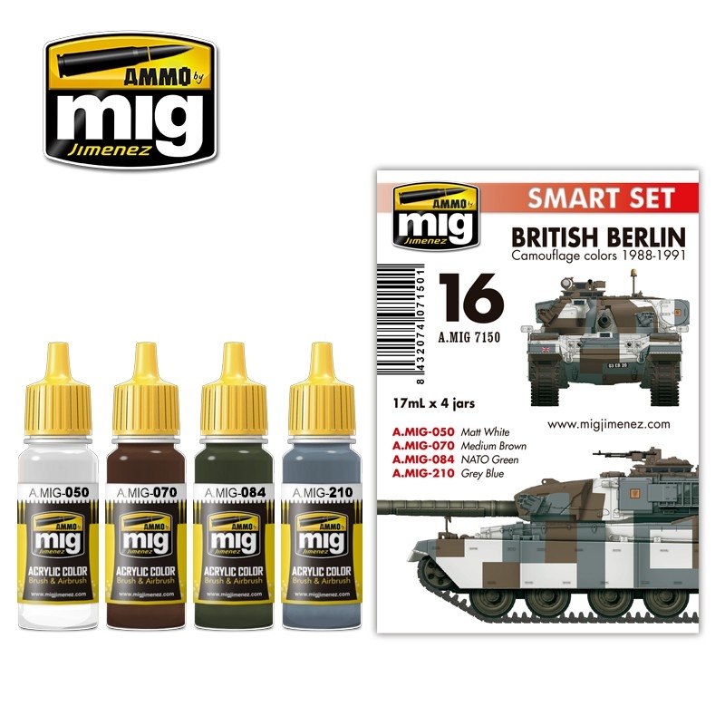 British Berlin Camouflage Colors 1988-1991 Acrylic Smart Sets