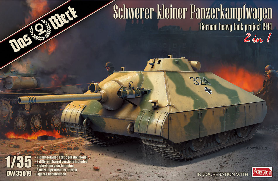 1/35 Schwerer kleiner Panzerkampfwagen German heavy tank project 1944 - 2 in 1 - Das Werk