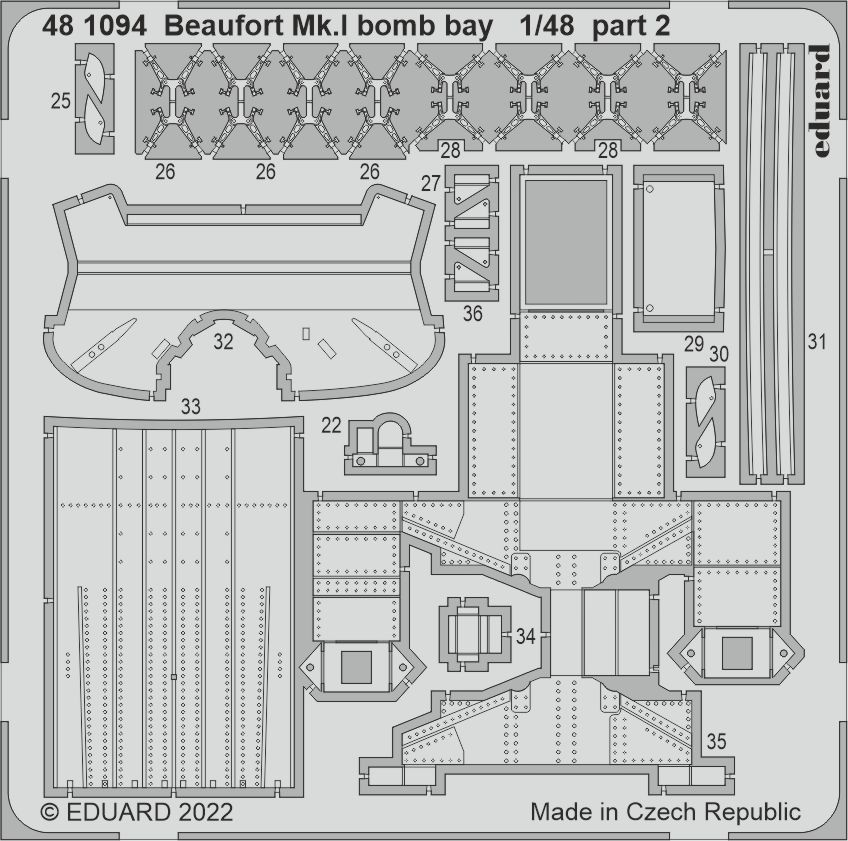 1/48 Beaufort Mk.I bomb bay for ICM kit