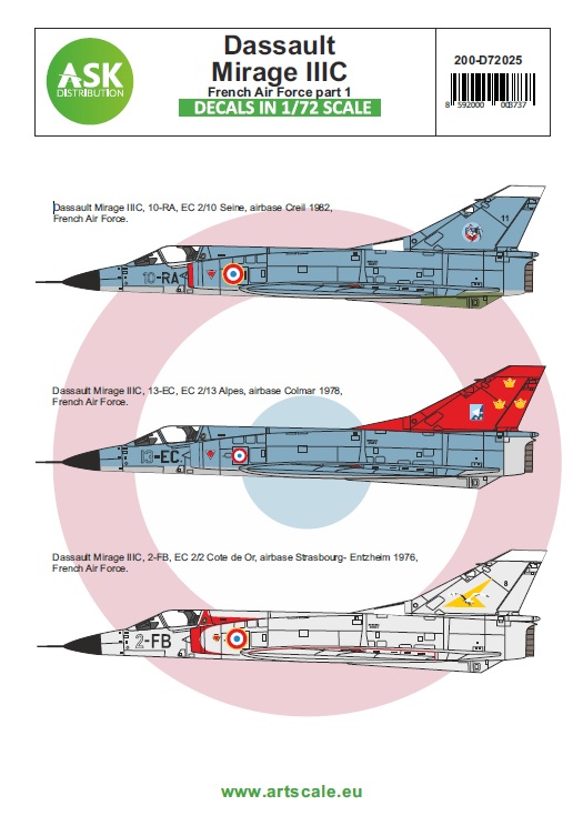 1/72 Mirage IIIC French Air Force part 1