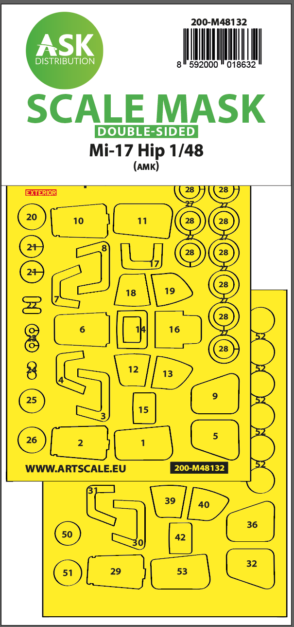 1/48 Mil Mi-17Hip double-sided express mask for AMK