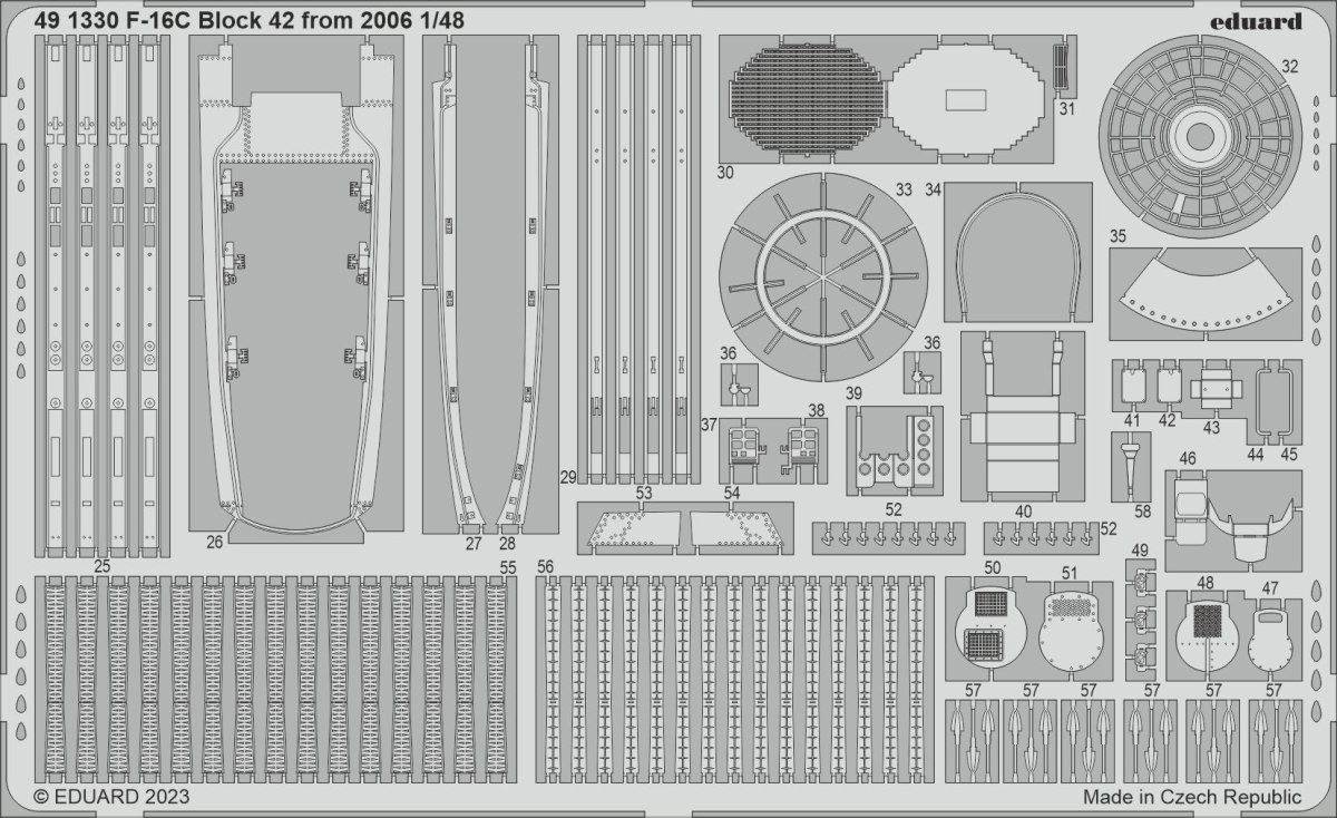 1/48 F-16C Block 42 from 2006 for KINETIC kit