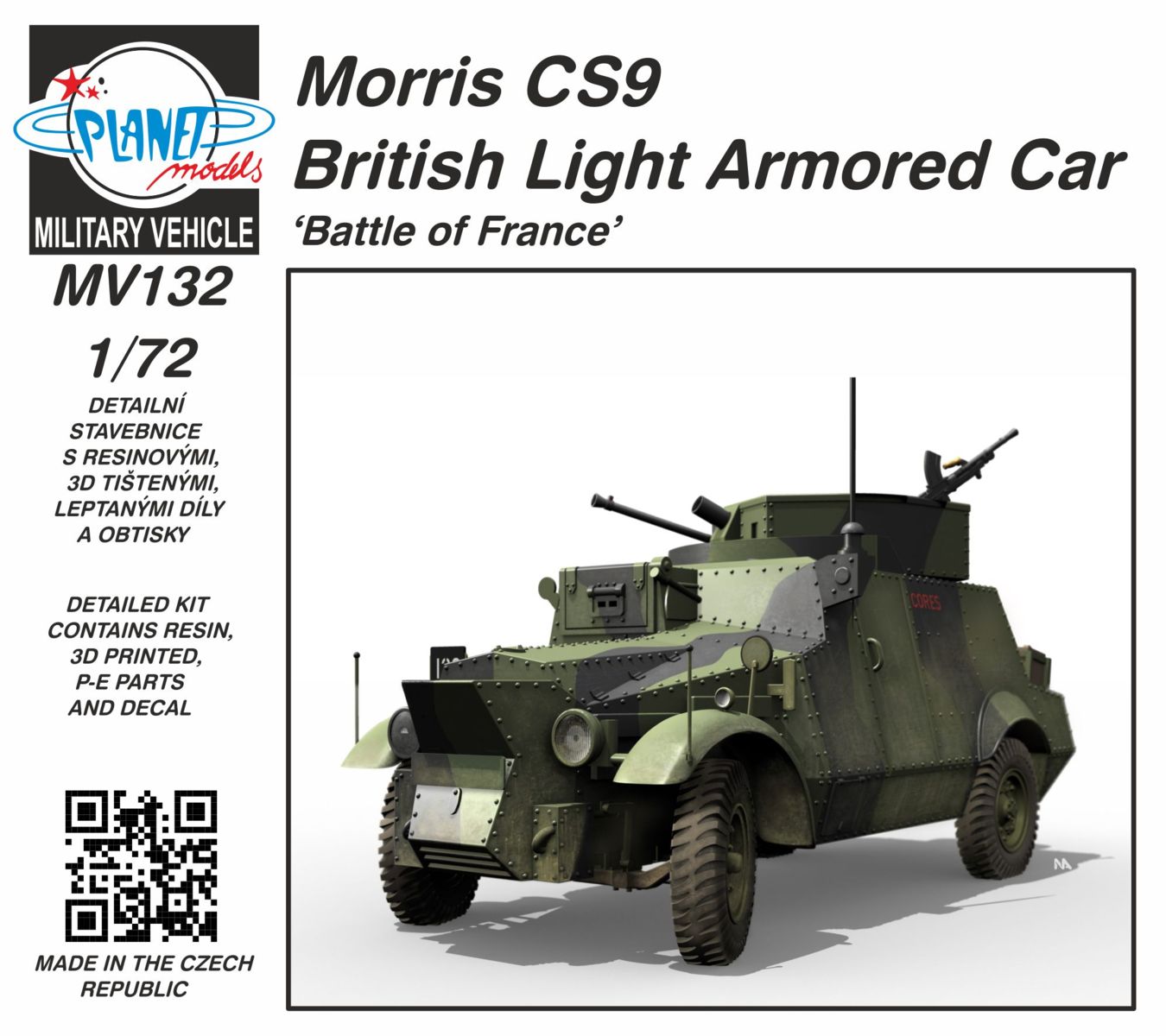 1/72 Morris CS9 British Light Armored Car ‘Battle of France’