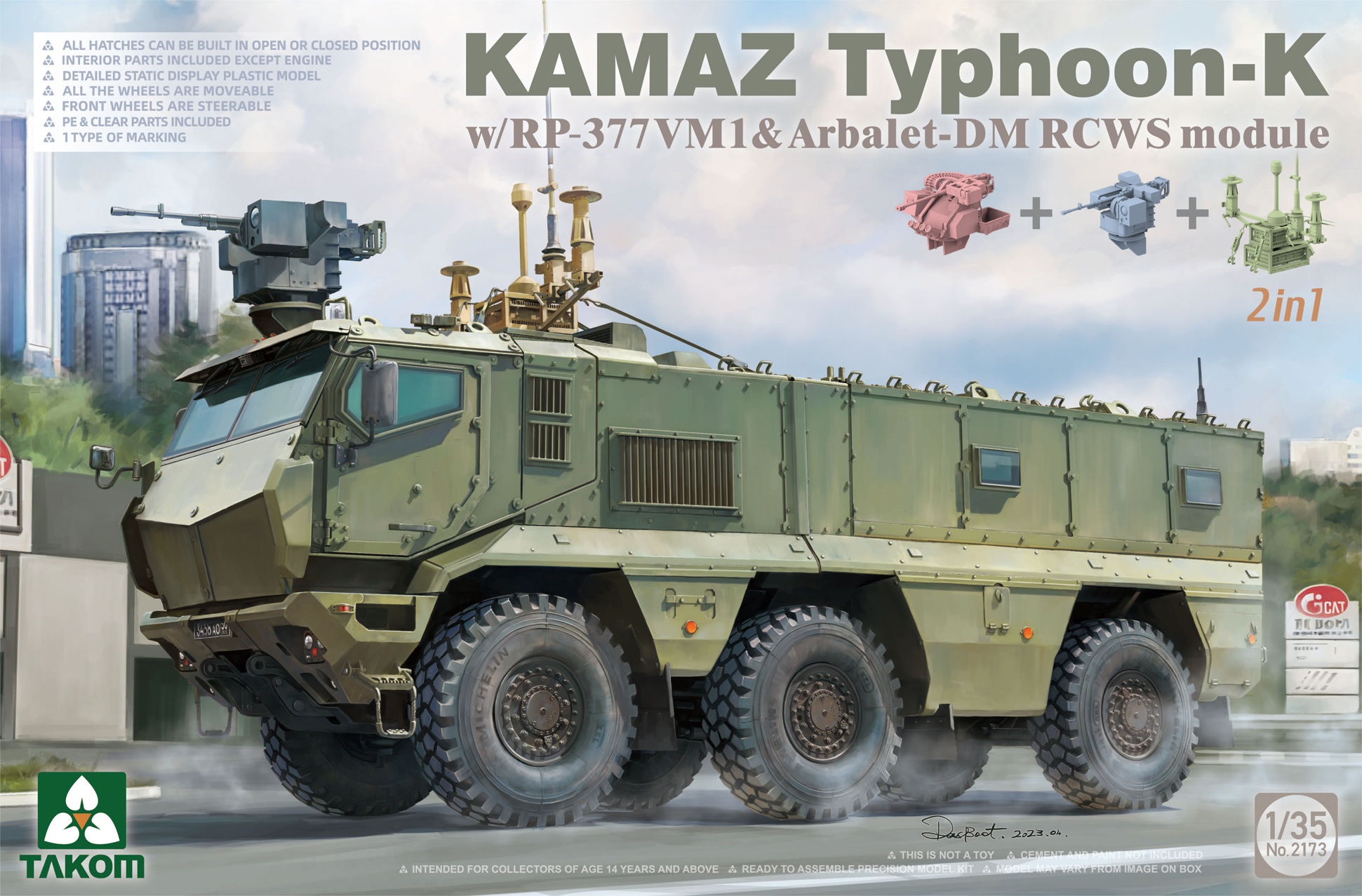 1/35 KAMAZ Typhoon-K w/ RP-377VM1 & Arbalet-DM RCWS module
