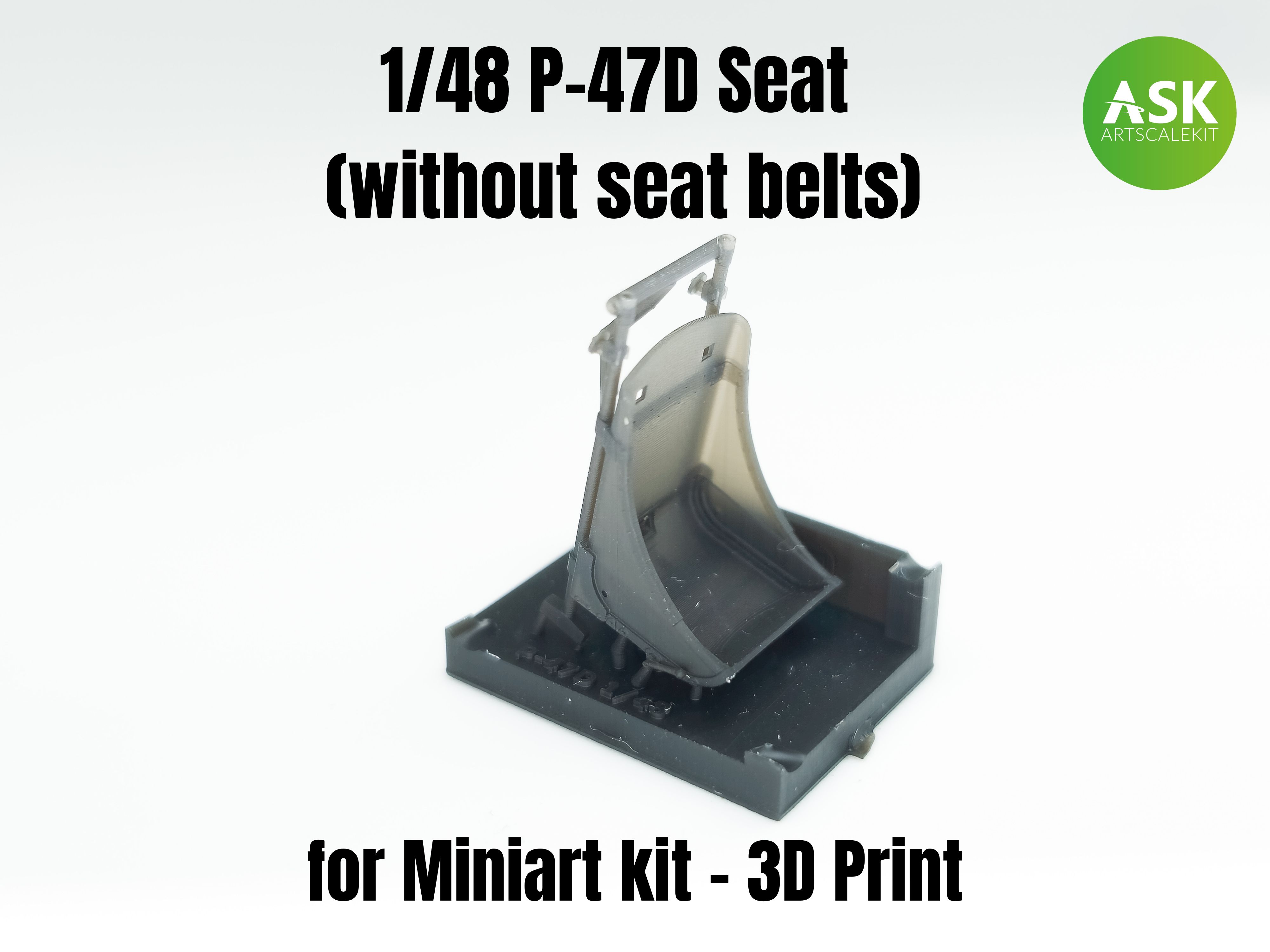 1/48 P-47D Seat (without seat belts)
