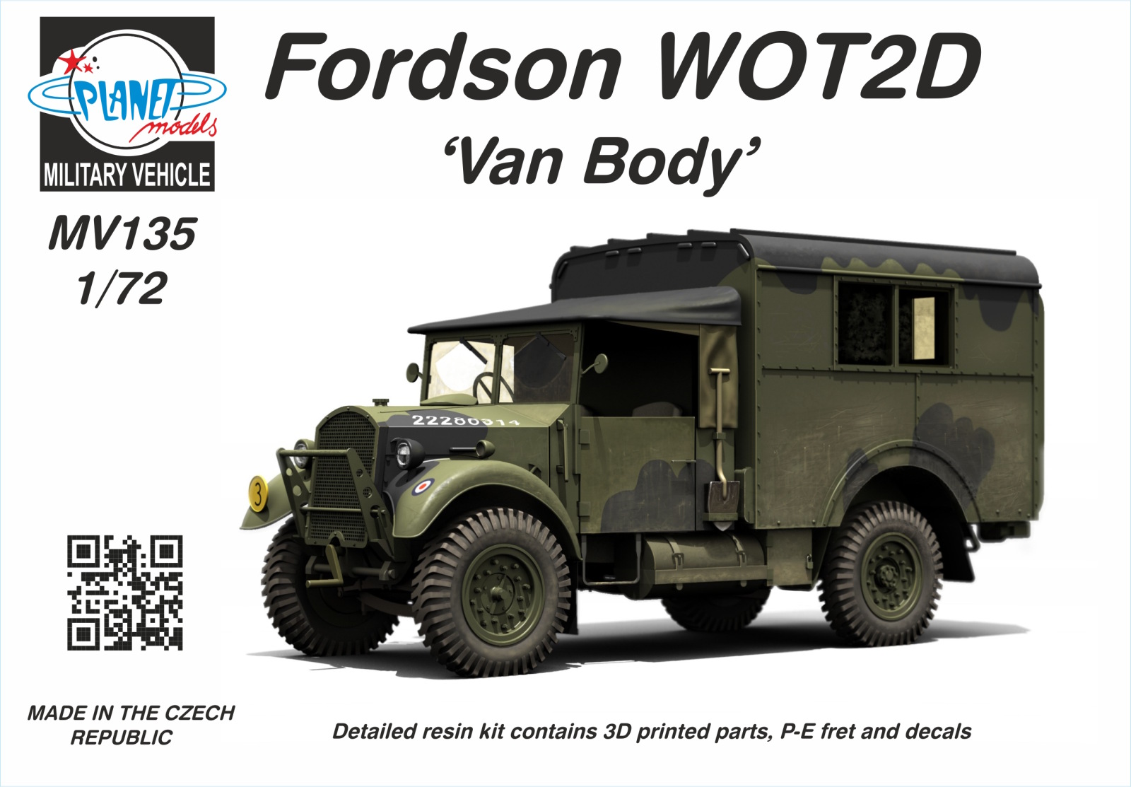1/72 Fordson WOT2D ‘Van Body’