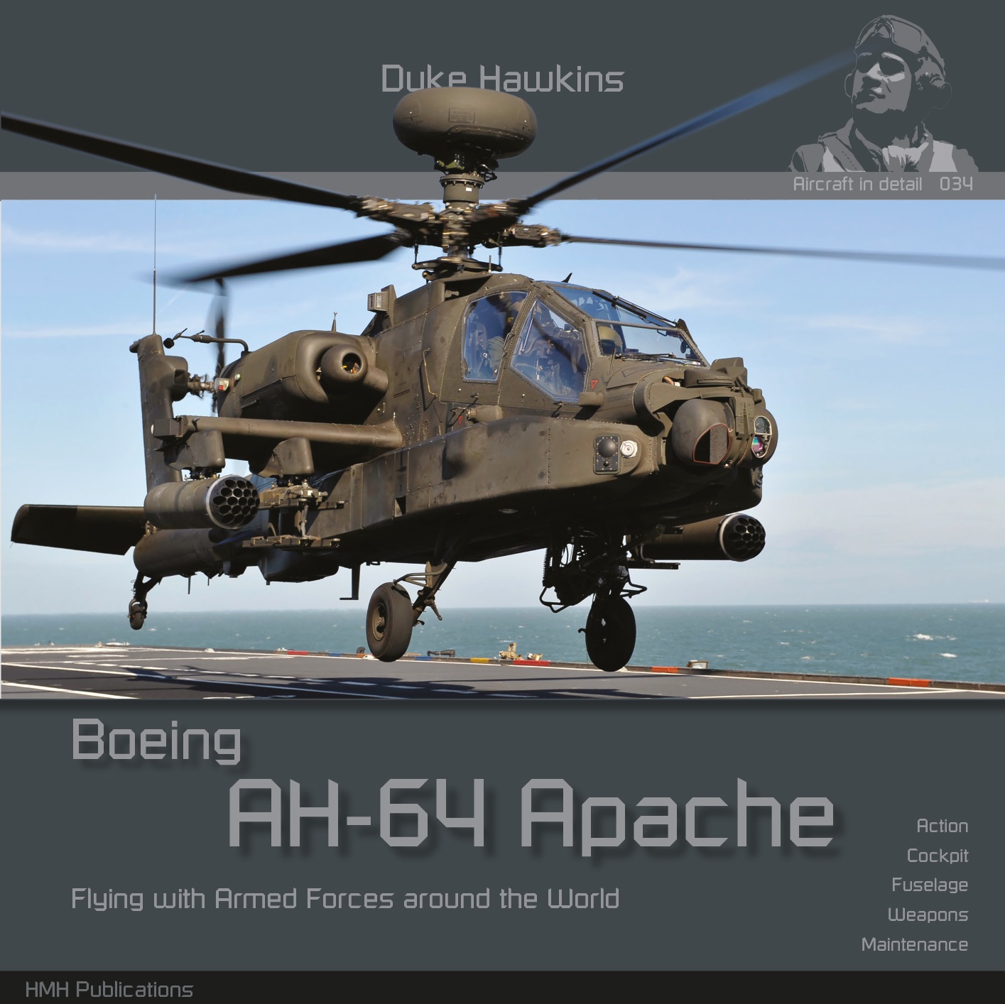 Duke Hawkins: AH-64 Apache - 140 page book with AH-64A, D and E Versions, EN