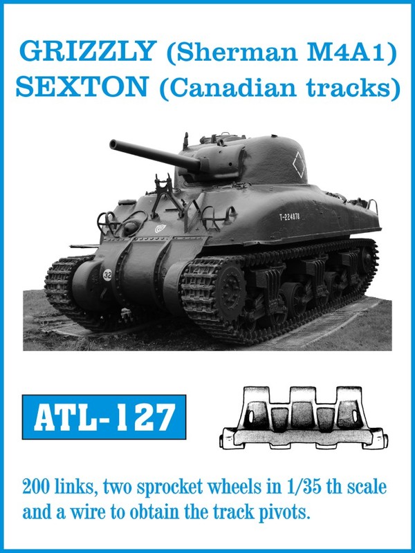 1/35 ATL-127 GRIZZLY (Sherman M4A1), SEXTON (Canadian tracks) - Friul Model