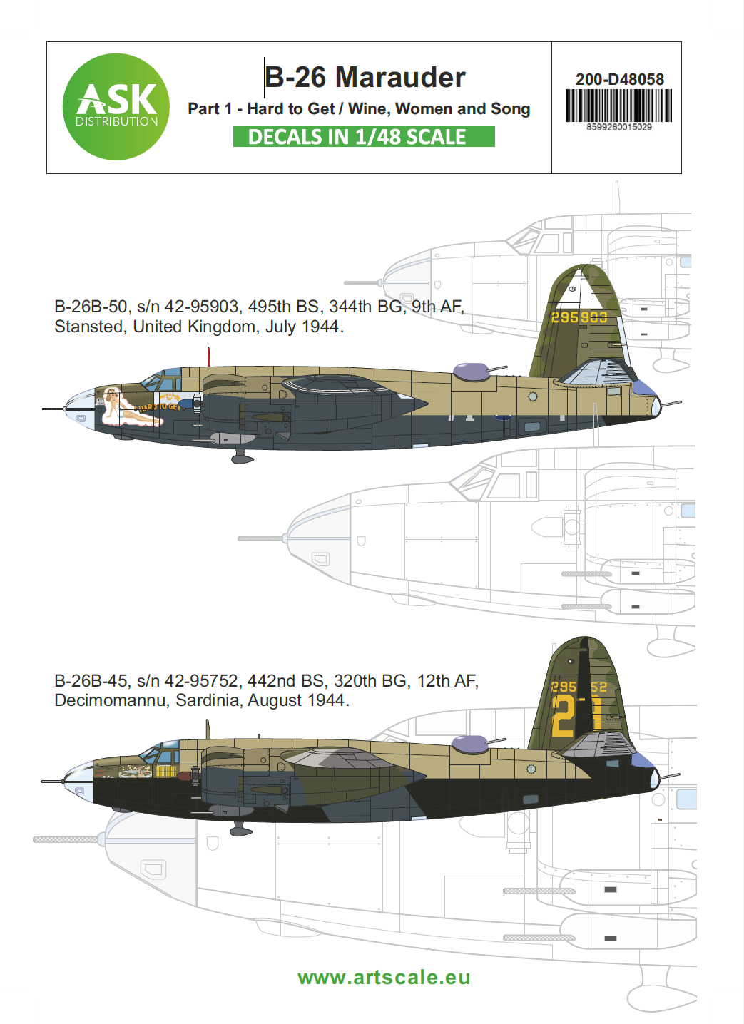 1/48 B-26B Marauder part 1 - Over Europe: Wine, Women and Song and Hard To Get