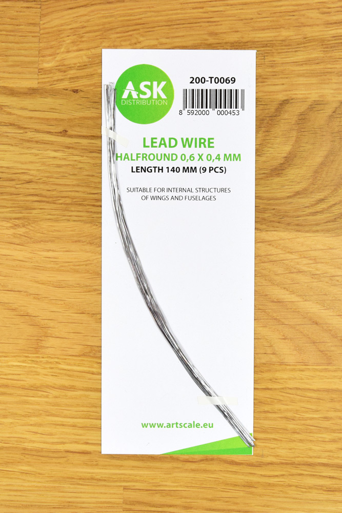 Lead Wire - Halfround  0,6 x 0,4 x 140 mm (9 pcs)