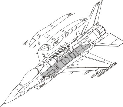 1/72 F-16C Conformal Fuel Tank armament set