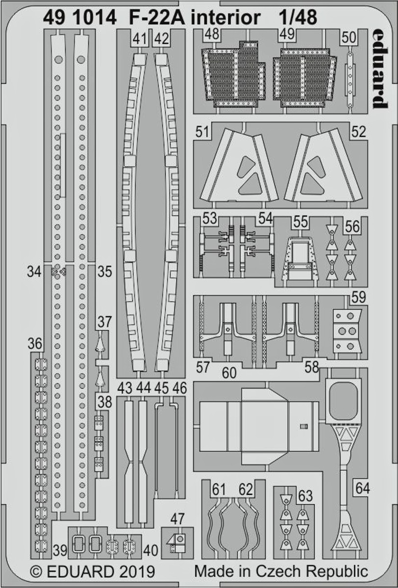 1/48 F-22A interior for HASEGAWA kit