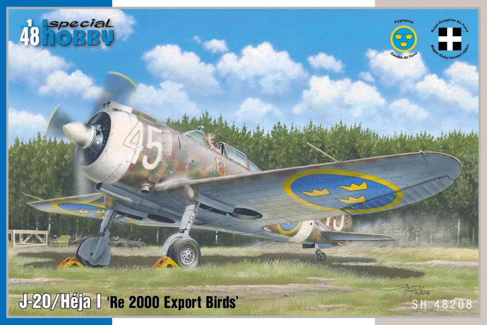 Plastikový model letadla 1/48 J-20/Héja I 'Re 2000 Export Birds'