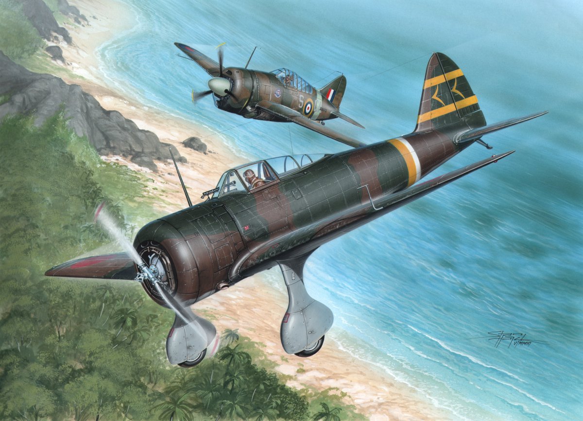 Plastikový model letadla 1/32 ki-27 Otsu Nate Over Malaya and..