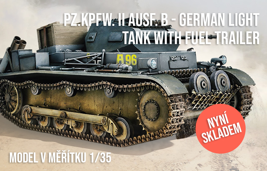 1/35 Pz.Kpfw. II Ausf. b - German Light Tank with fuel trailer CZ
